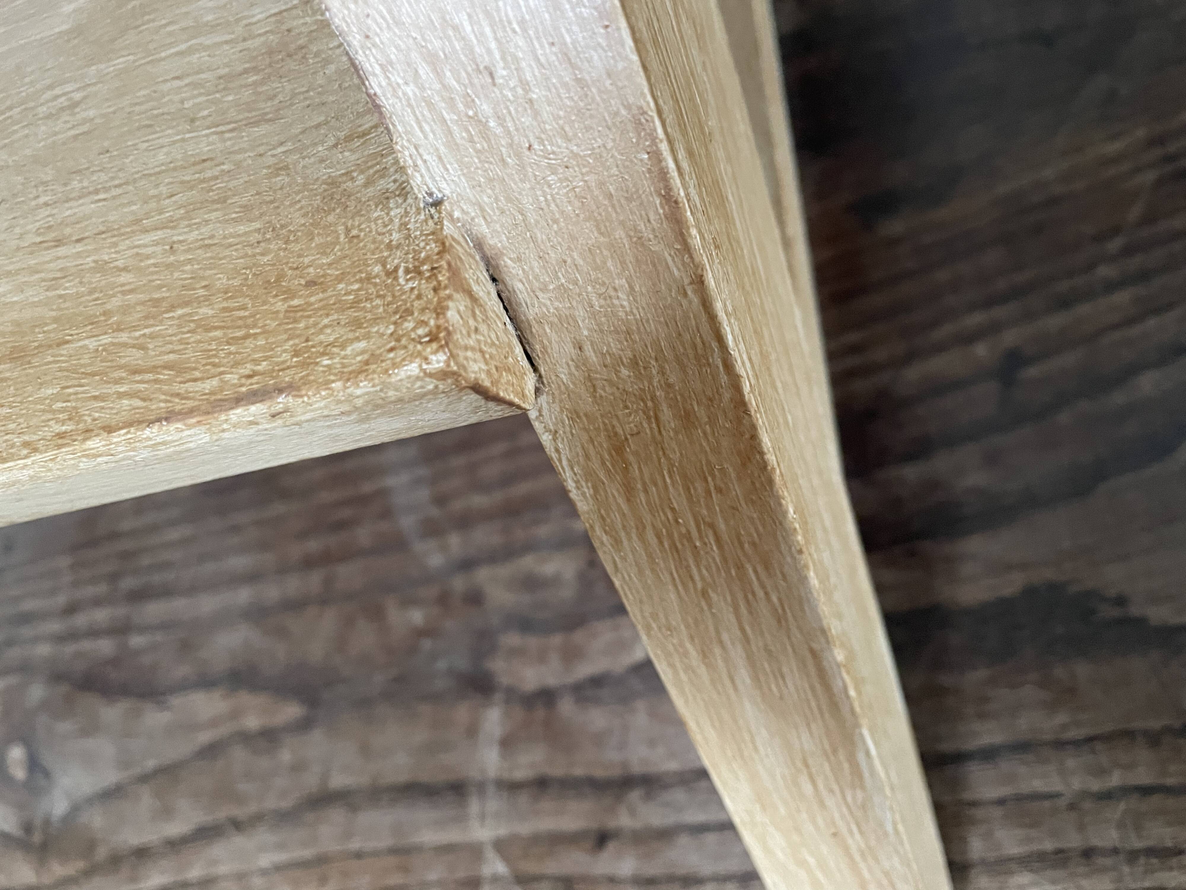 Weathered wooden step stool