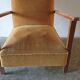 Scandinavian velvet armchair