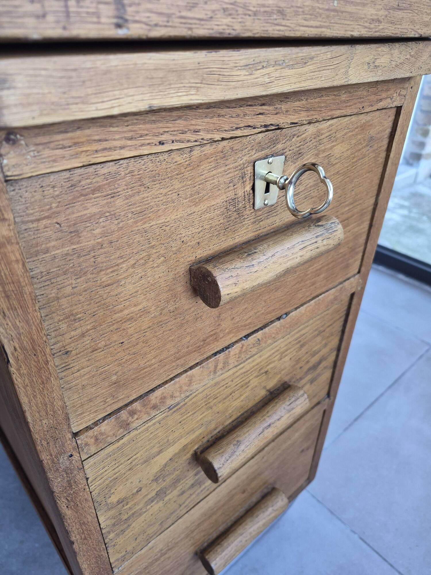 Old vintage industrial desk