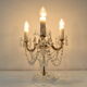 Mid-century Crystal Glass Table Lamp  by kamenicky Senov,1960's.