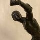 Borghese Gladiator, bronze after the antique on a marble base