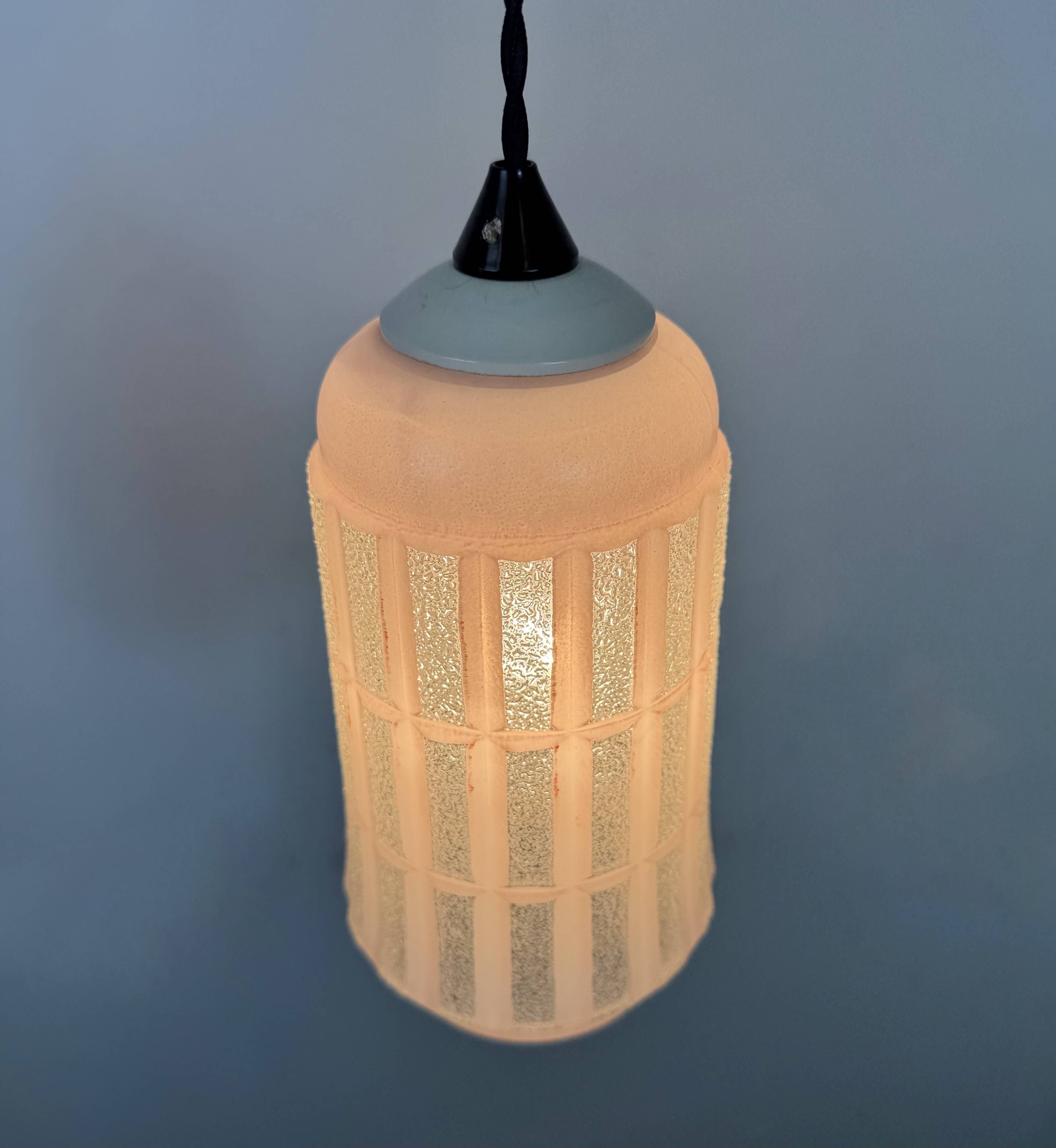 Vintage Glass Ceiling Light, 1970s