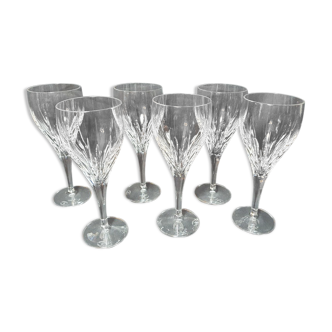 Set de 6 verres a eau en cristal de Lorraine