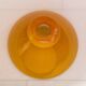 1970s honey yellow opaline pendant light with leather hook