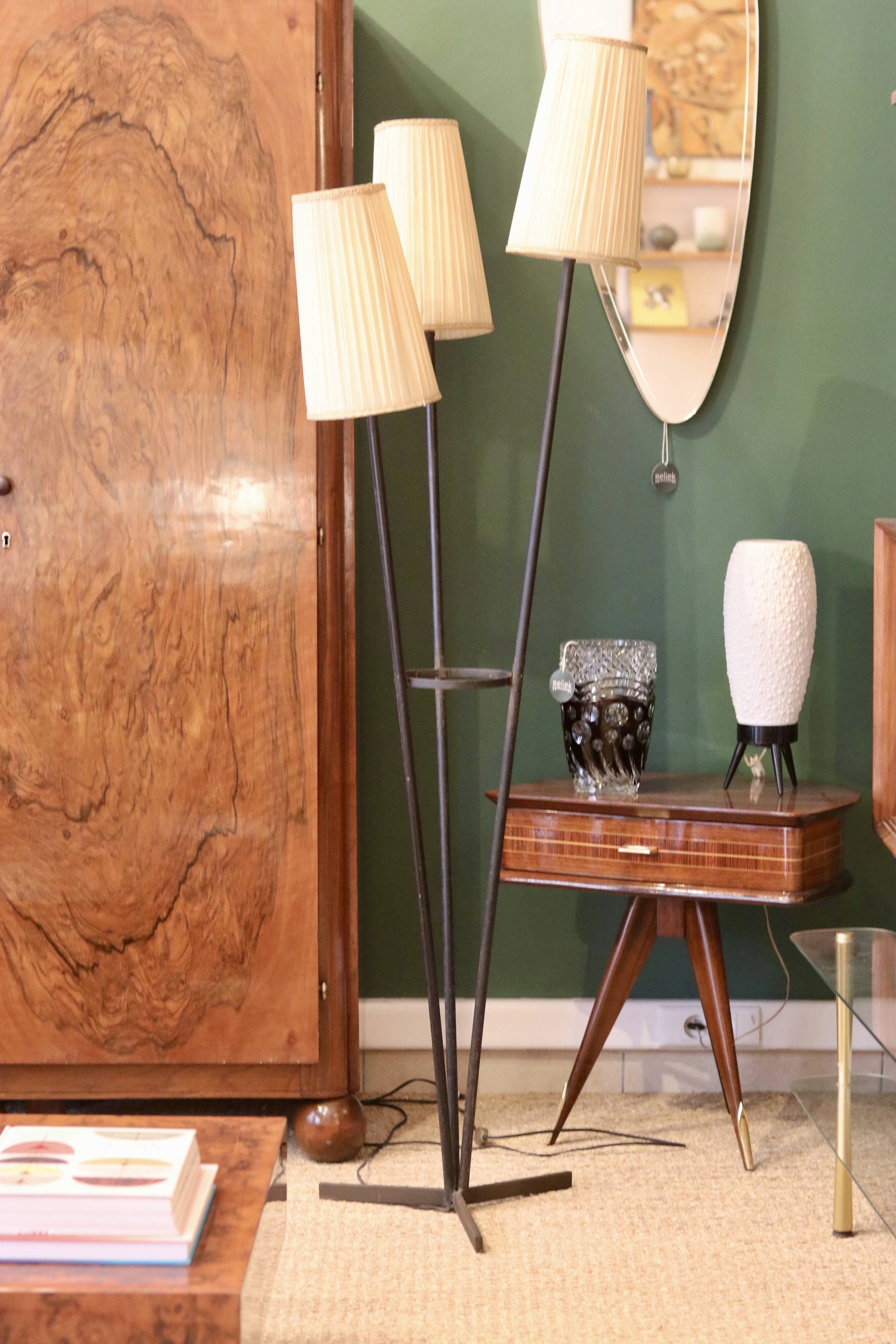 1950s tripod floor lamp