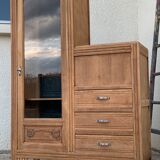 Art Deco asymmetrical glass Parisian wardrobe 1930