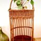 Vintage wicker bottle holder