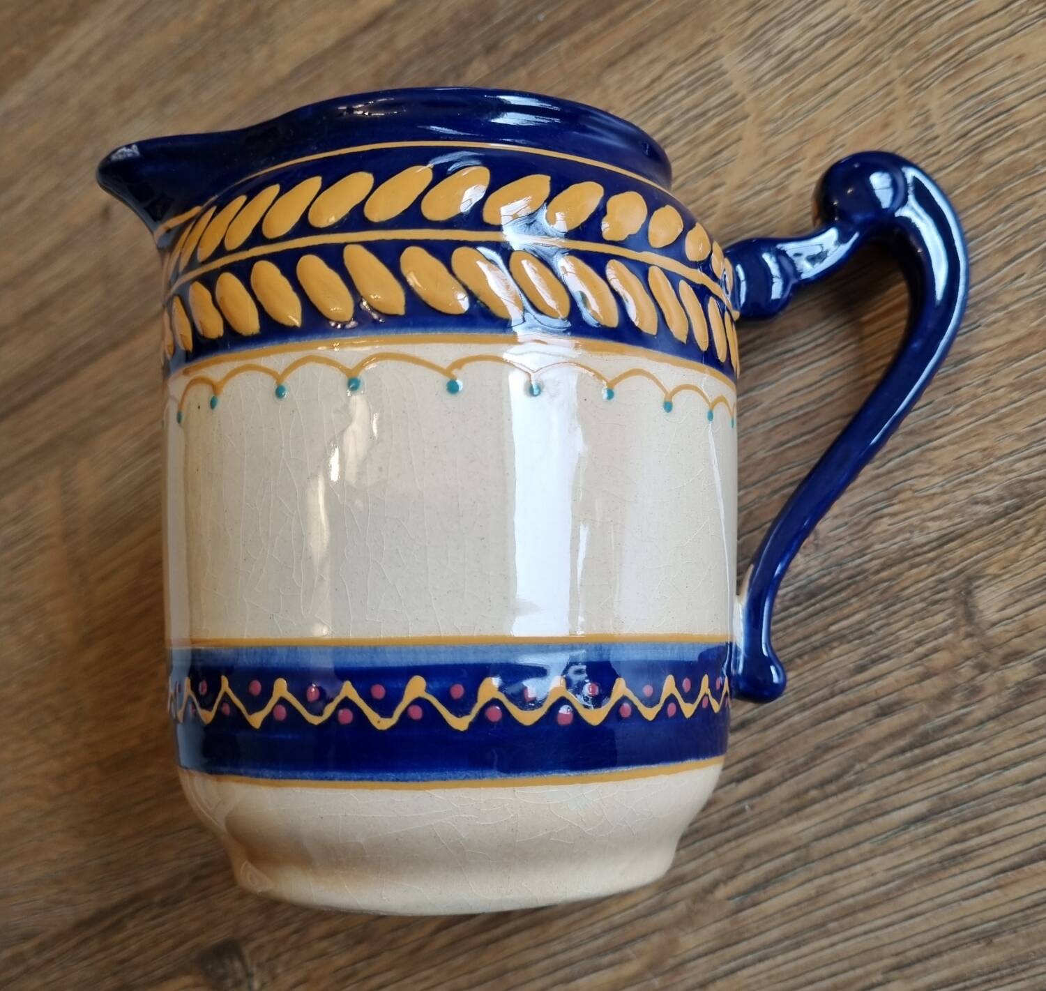 Cider jug or ceramic milk pot HB Henriot Quimper Brittany