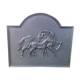 Cast chimney plate horse and foal art foundry Stern 69.5 x 78.5cm