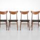 4 chaises en teck, Danemark, 1960