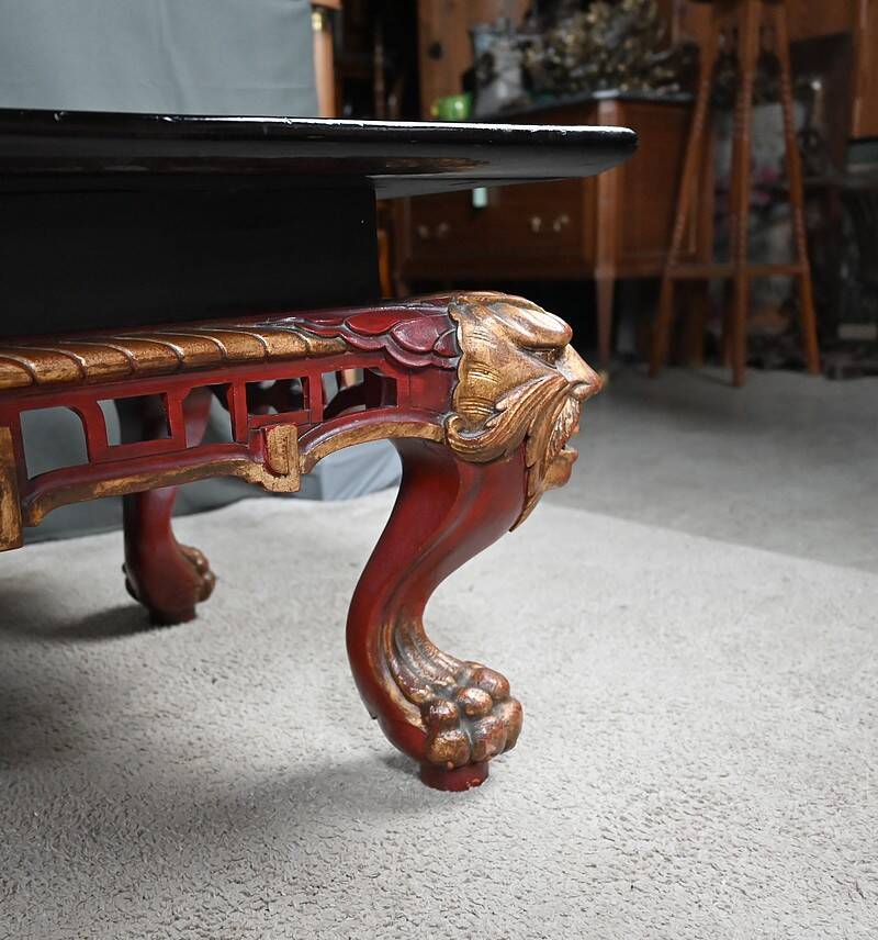 Large Imperial Coffee Table with Glass Top, China – 20th Century
