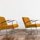 Fauteuils de style Bauhaus, années 1950, Pologne