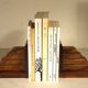 Art Deco bookend in exotic wood