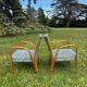 Pair of Steiner Bow Wood armchairs from 1950.