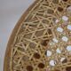 Tabouret en bois courbé et cannage