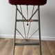 Vintage folding stool Libellule – Normafix – burgundy faux leather – years
