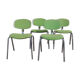 Set of 4 1970s Strafor-steelcase chairs