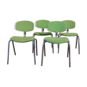 Ensemble de 4 chaises Strafor-steelcase des années 70