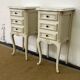 Pair of antique Louis XV style bedside tables, 3 drawers