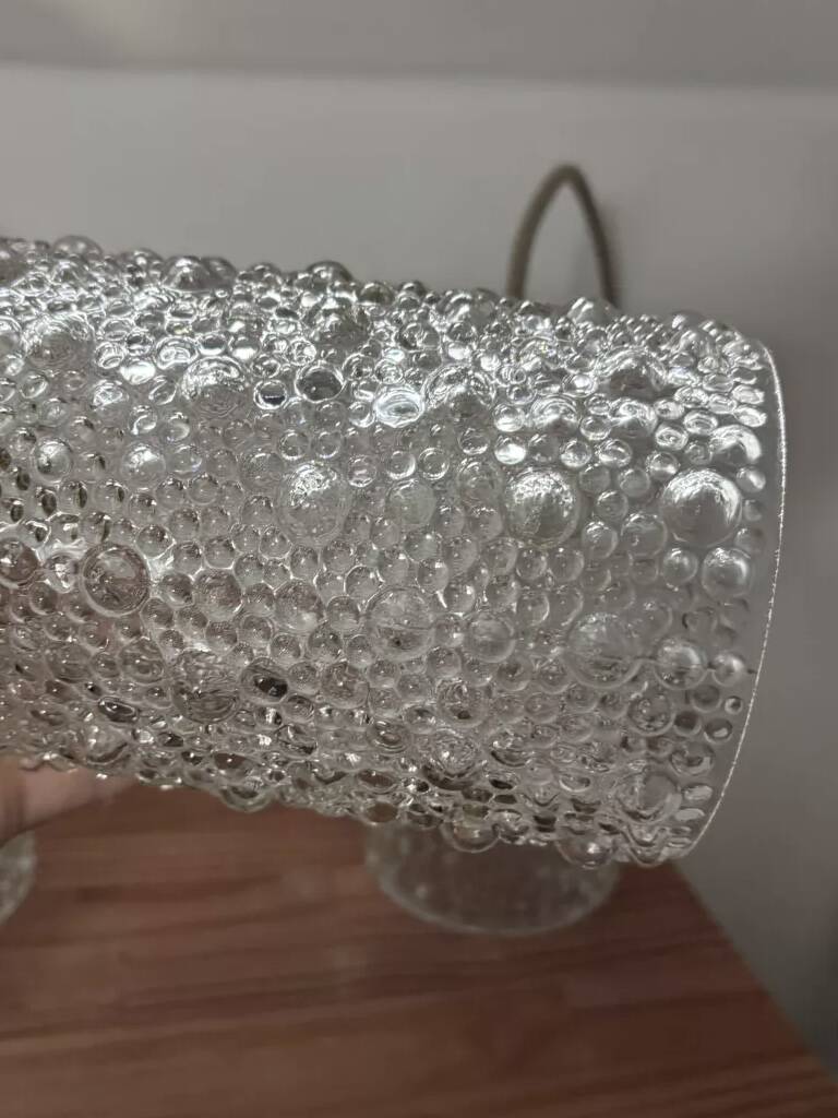 Set of two bubble glass pendant lights