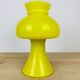 Mushroom lamp yellow glass space age 70's