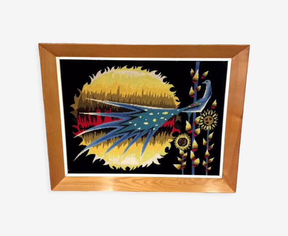 Tapisserie murale vintage paon