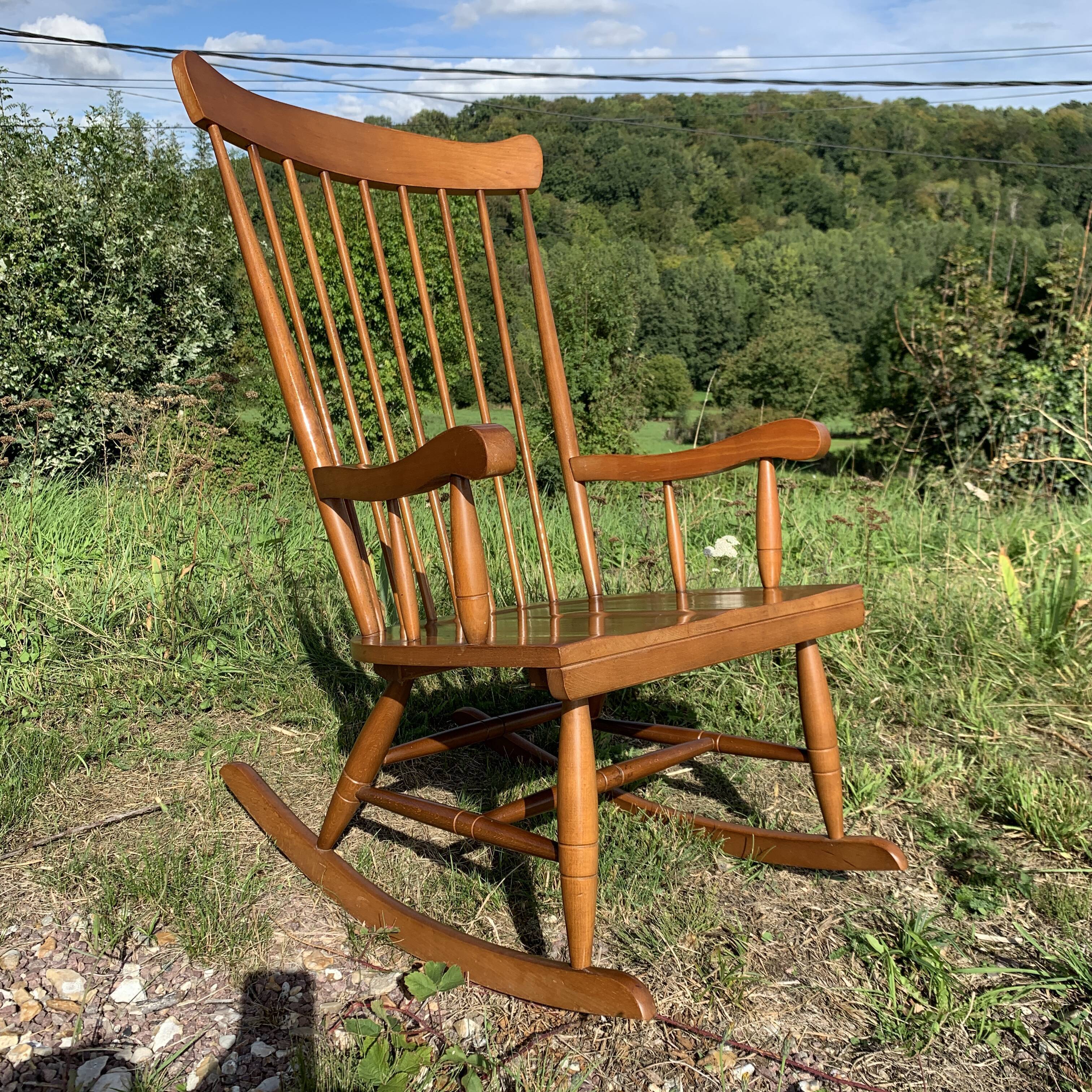 Wooden rocking-chair