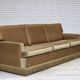 1970s, Danish 3-seater sofa, honey yellow furniture velour.
