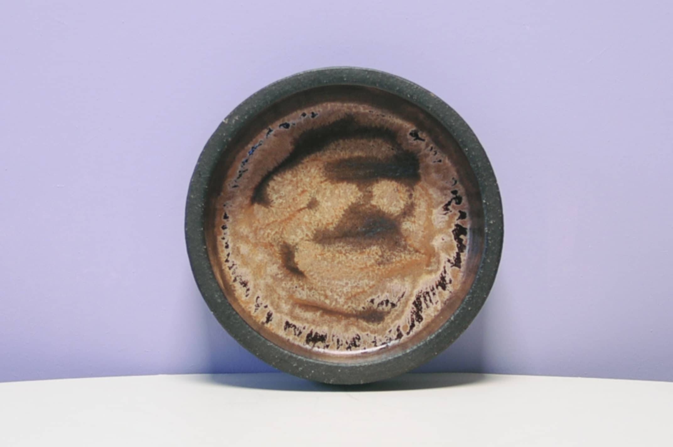 Bol en céramique marron et rose Lehmann
