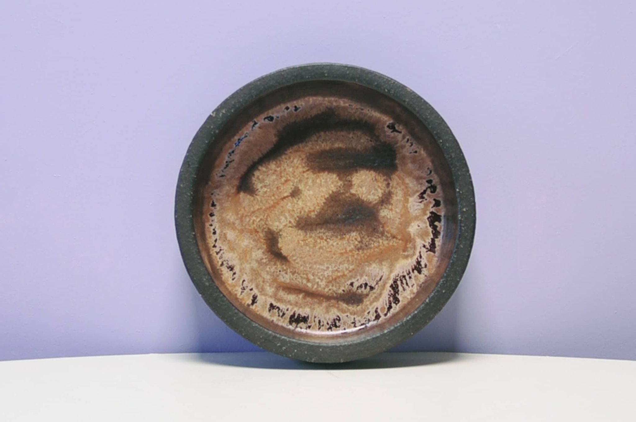 Bol en céramique marron et rose Lehmann