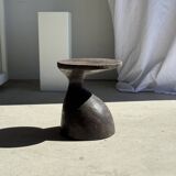 Sexy Neck - Solid wood (monoxyle) brown side table