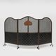 French Art Deco Wrought Iron Fireplace Screen, 1890s