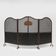 French Art Deco Wrought Iron Fireplace Screen, 1890s