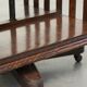 Large antique English oak book carousel from the 19th century