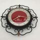 Pendulum clock old featured in metal and vintage copper spikes