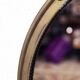 Round mirror, brass frame with décor 37x37cm