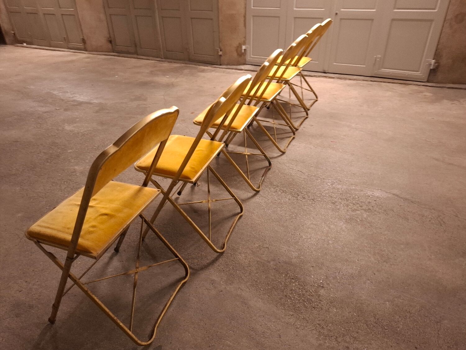 6 vintage opera folding chairs