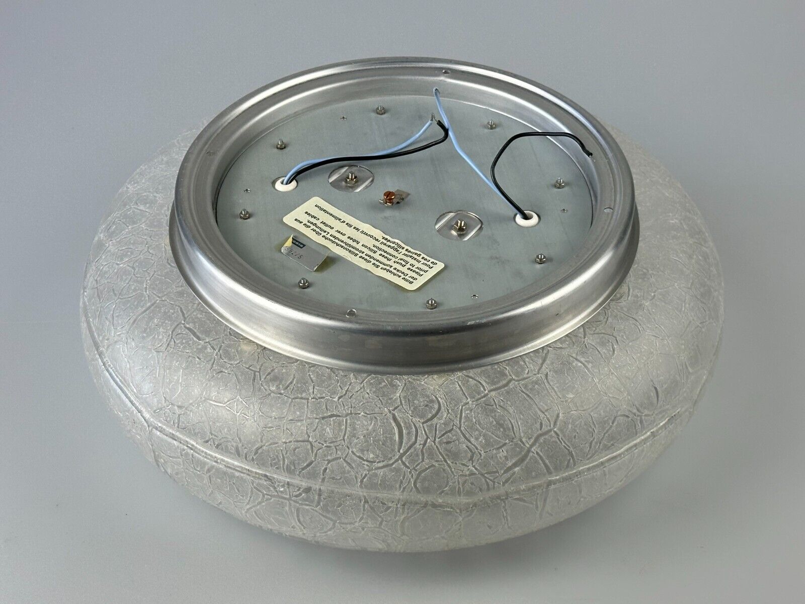 60s 70s ceiling lamp Plafoniere Ice Glass Doria Germany Space Age Design