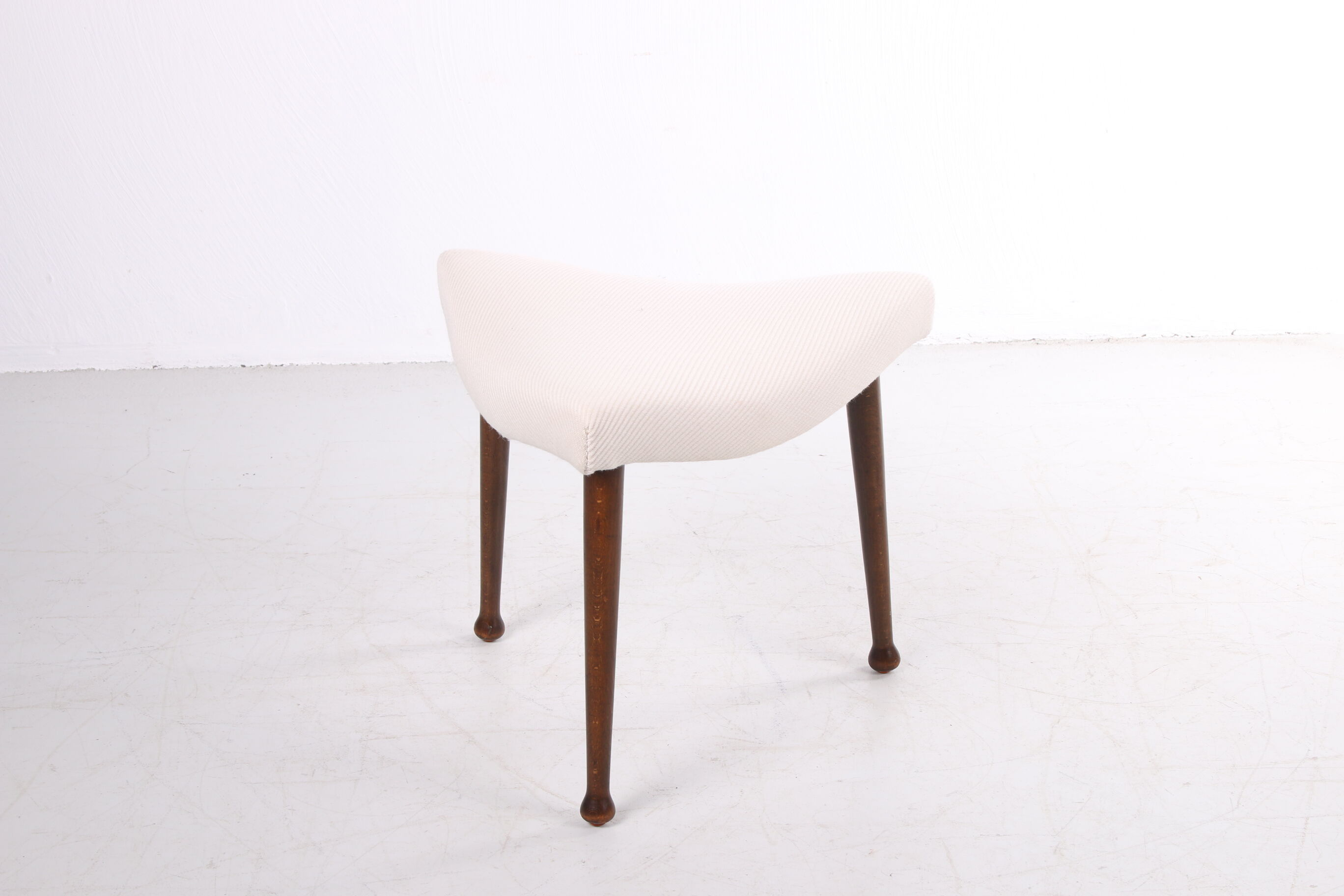 Scandinavian hocker reupholstered design 1960s