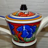 Teapot with 2 cups. art deco. clarice cliff. sadler.