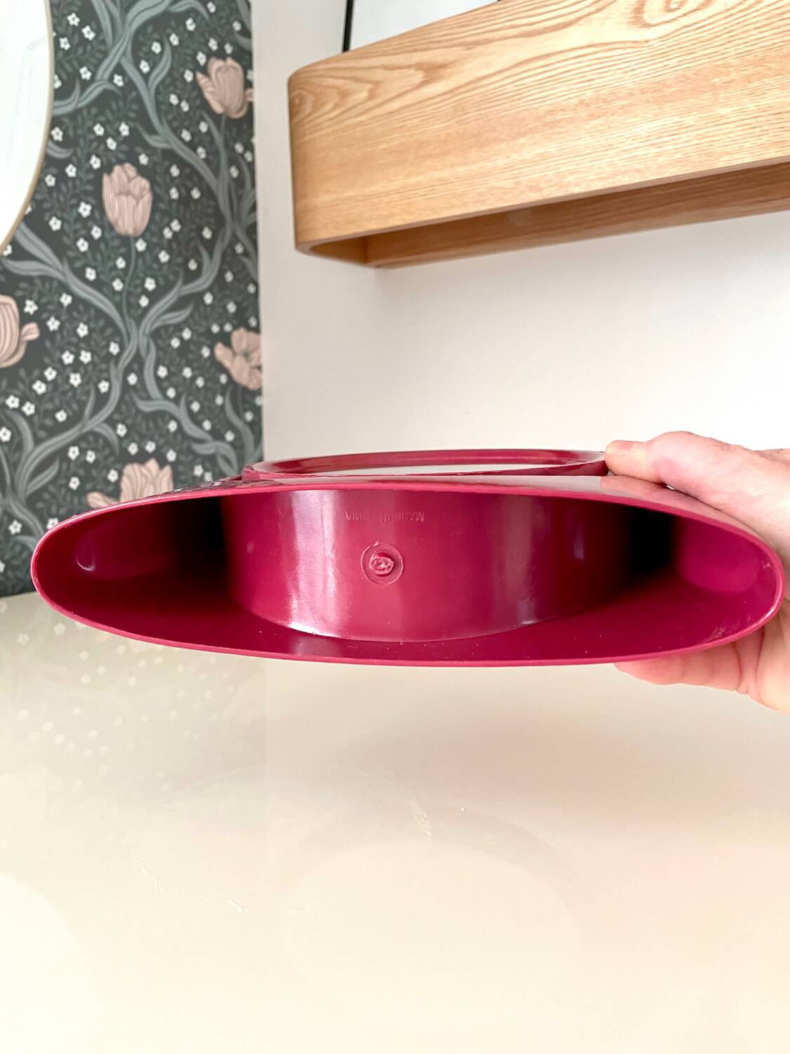Vintage plastic magnifying swivel mirror from the 70s