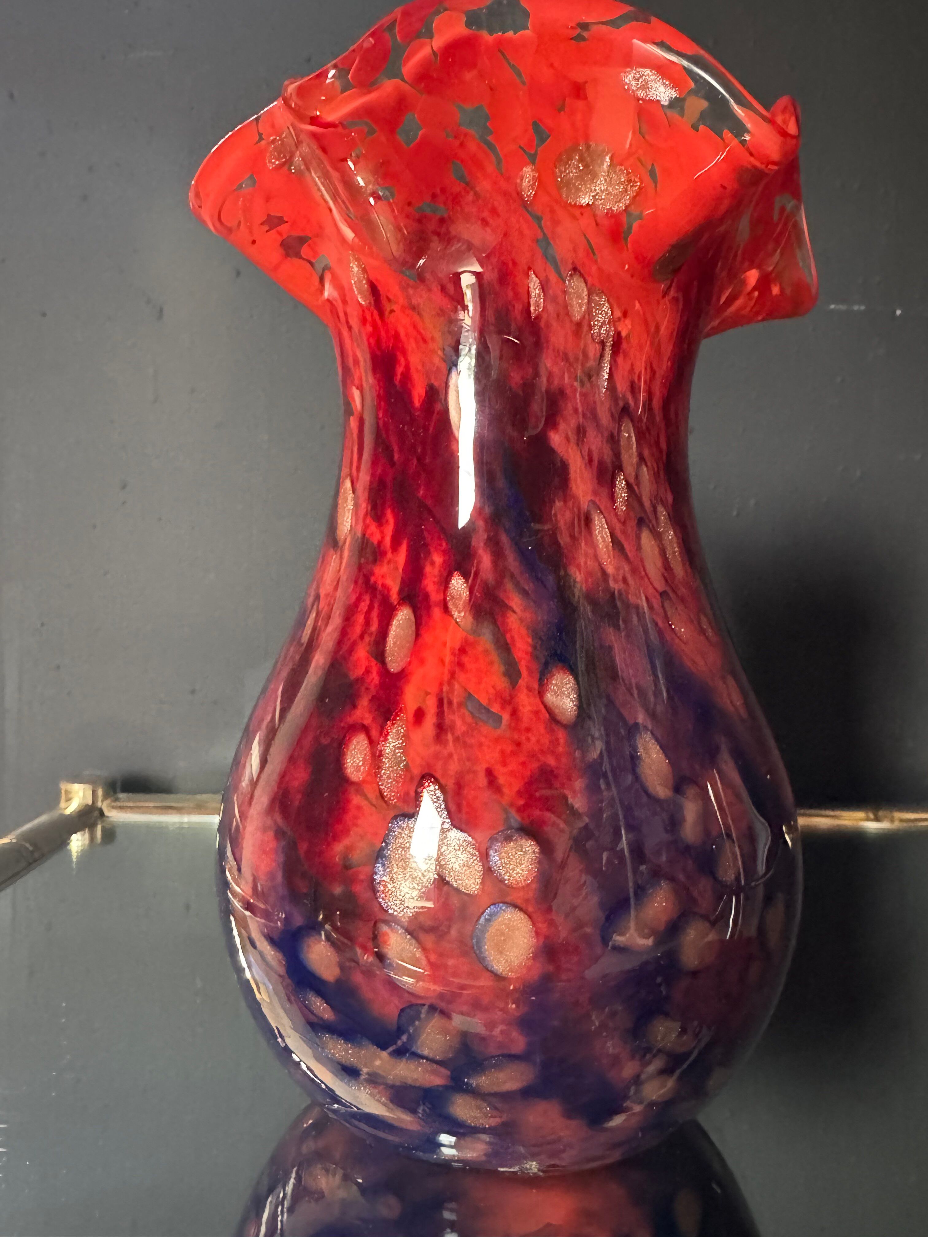 Vase verre de Murano années 70