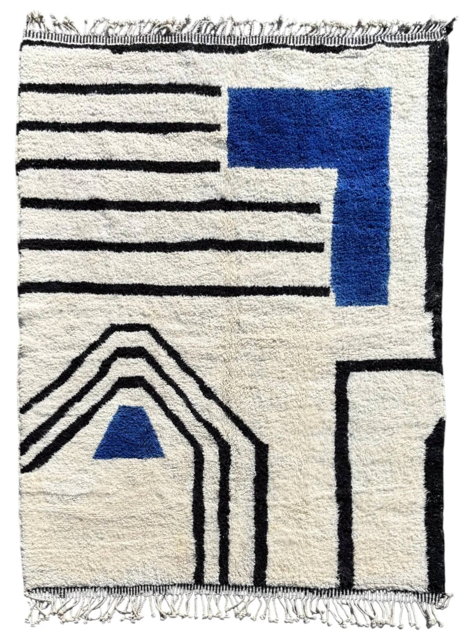 Natural handmade Moroccan rug 3 x 2 m