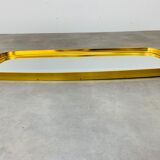 Mirror rearview mirror gold strapping Schönform 60s