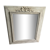 Old mirror wood contour, knot pattern