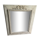 Old mirror wood contour, knot pattern
