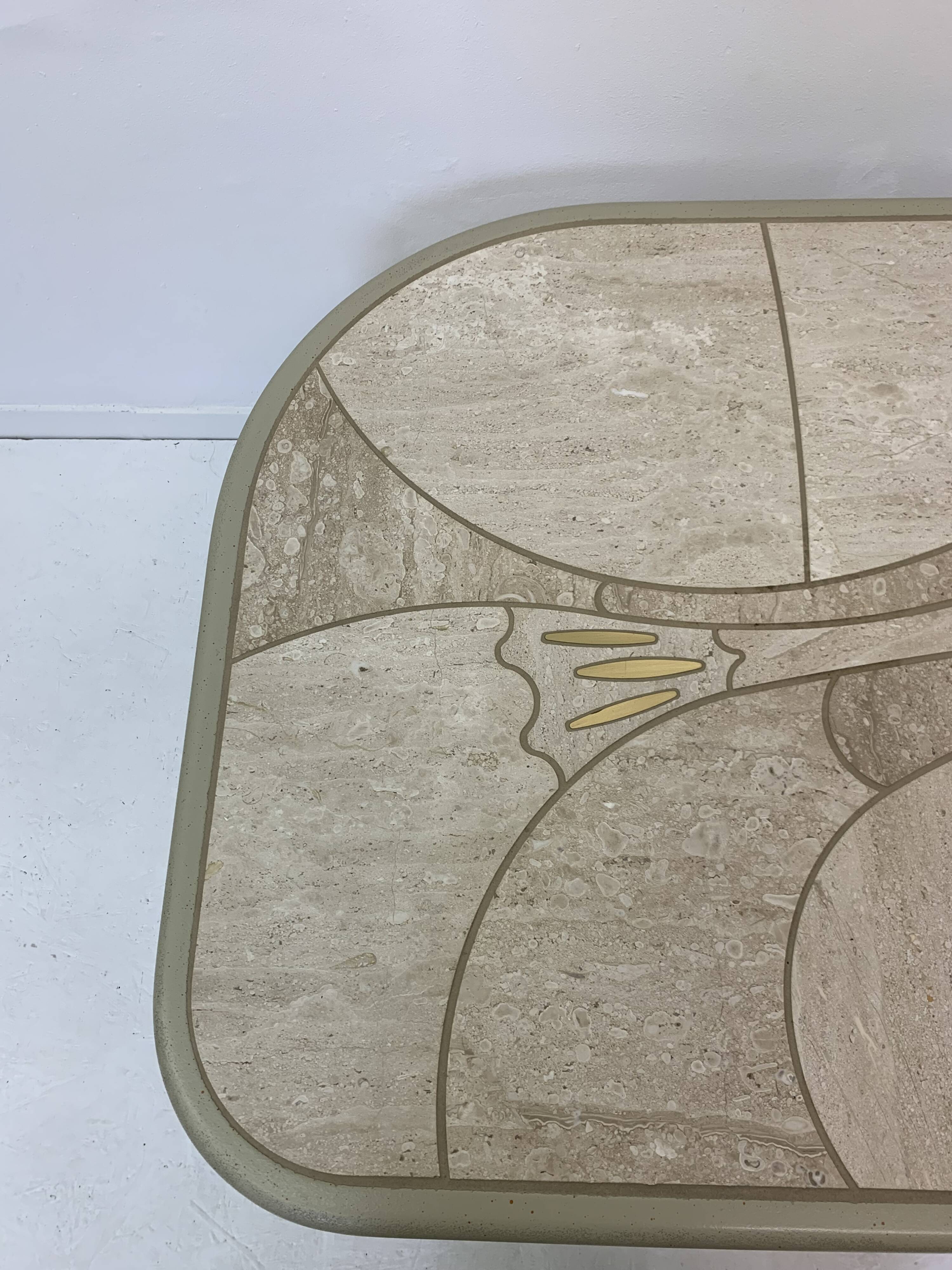 Mid-century design travertine coffee table, 1970’s