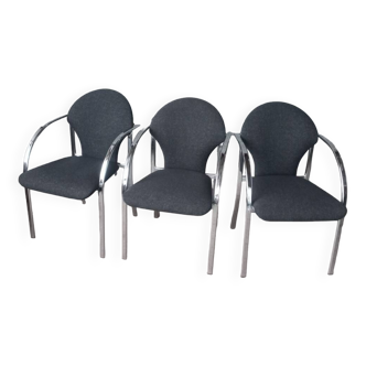 3 fauteuils, chauffeuses années 90
