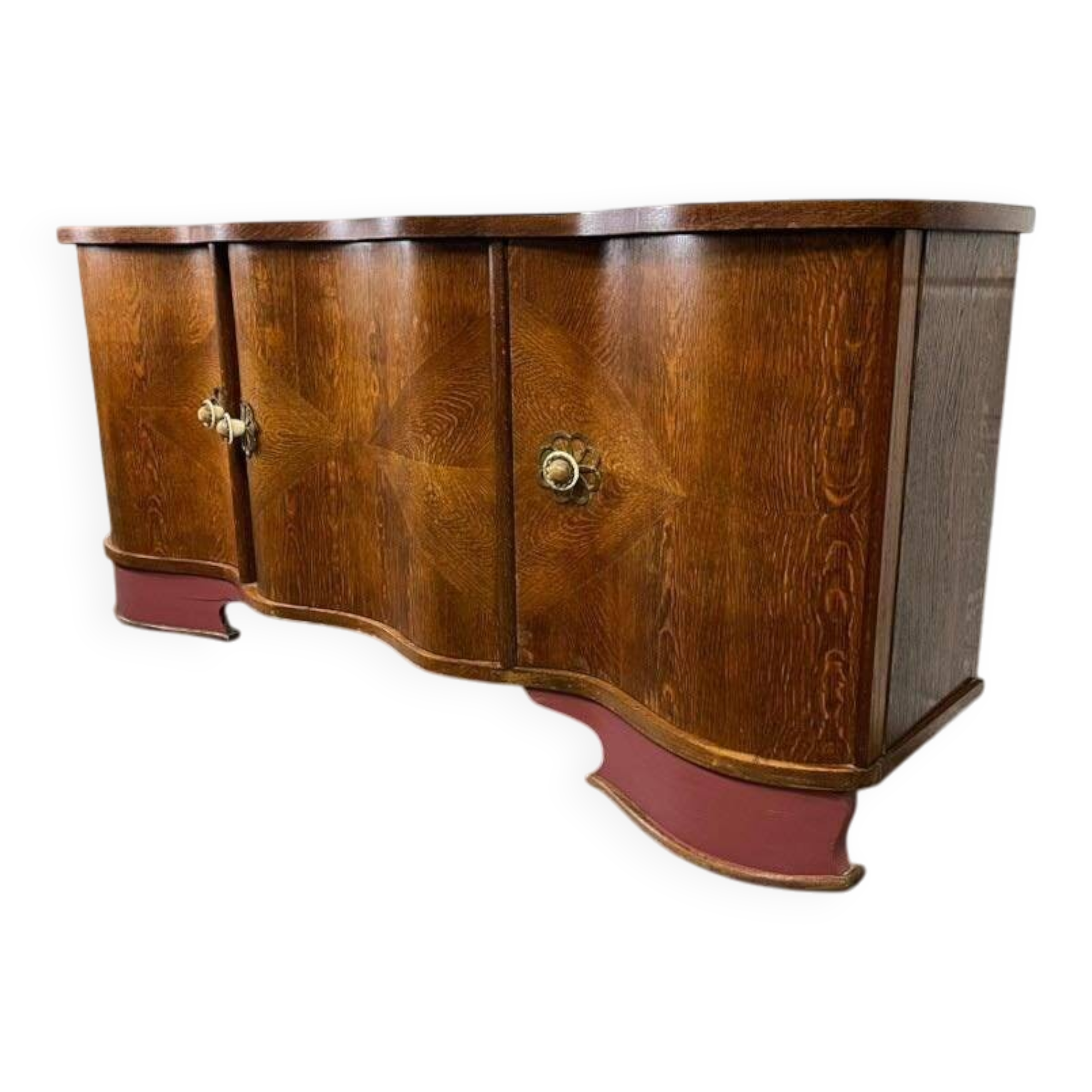 Vintage Art Deco style sideboard/cabinet/storage unit with rounded shapes