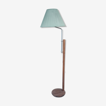 Lampadaire 1950 en bois naturel et metal